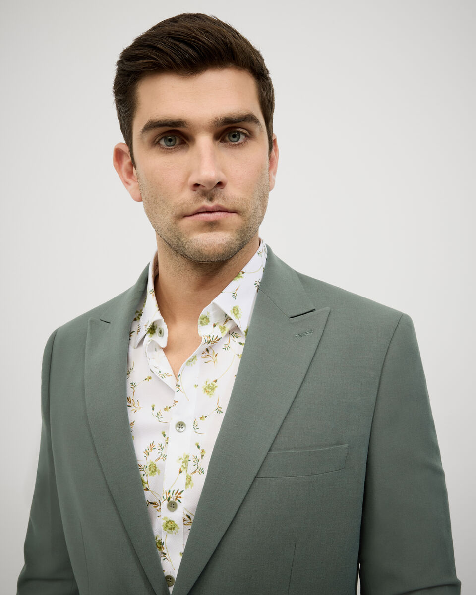 Single Breasted Tailored Jacket, Sage, hi-res